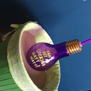 Purple and lime drinking glass